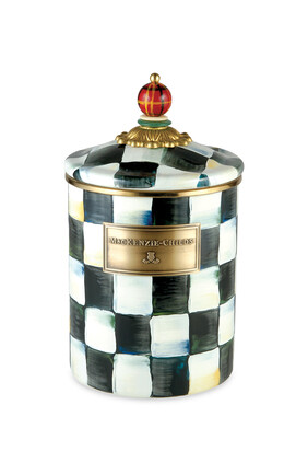 Courtly Check Enamel Canister Medium